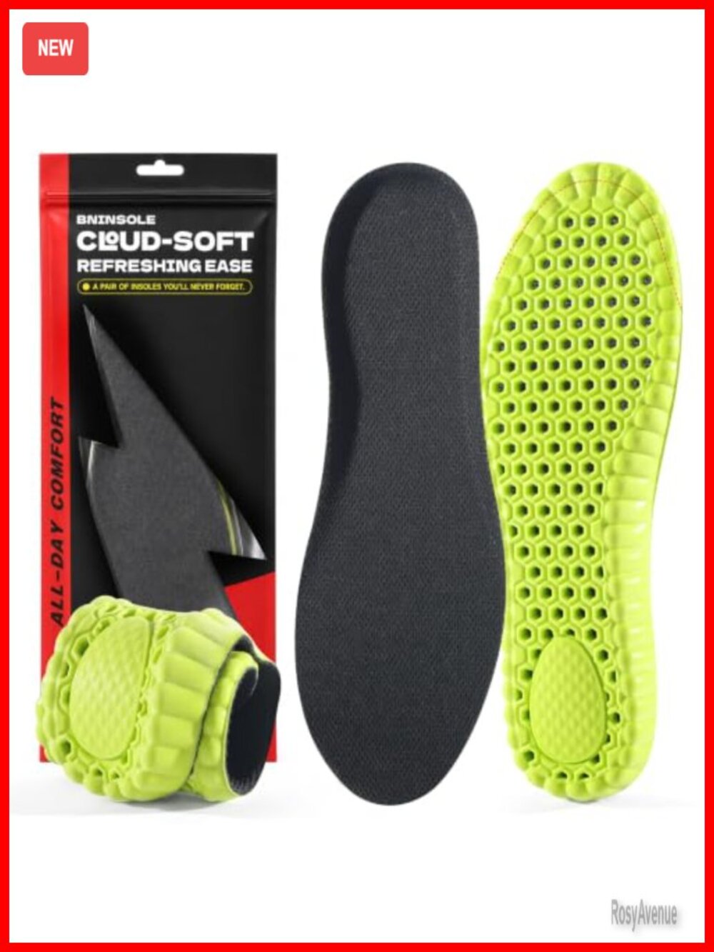 4D Cloud Memory Foam Shoe Insoles Cushion Trim to Fit Men Women
